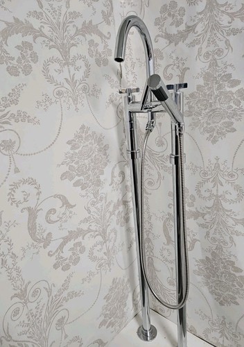 Fired earth freestanding bath - freestanding,