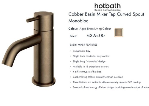 Hotbath cobber mono basin - hotbath,
